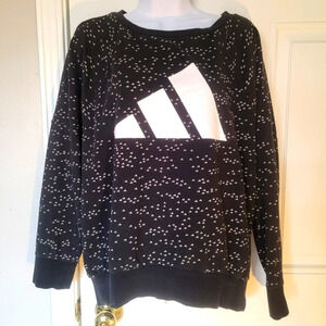 Adidas Winners Crew Rare Black and White Logo Women's Sweatshirt Size S